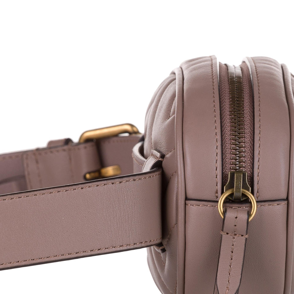 Gucci GG Marmont Matelasse Leather Belt Bag (SHG-pWmlJw)
