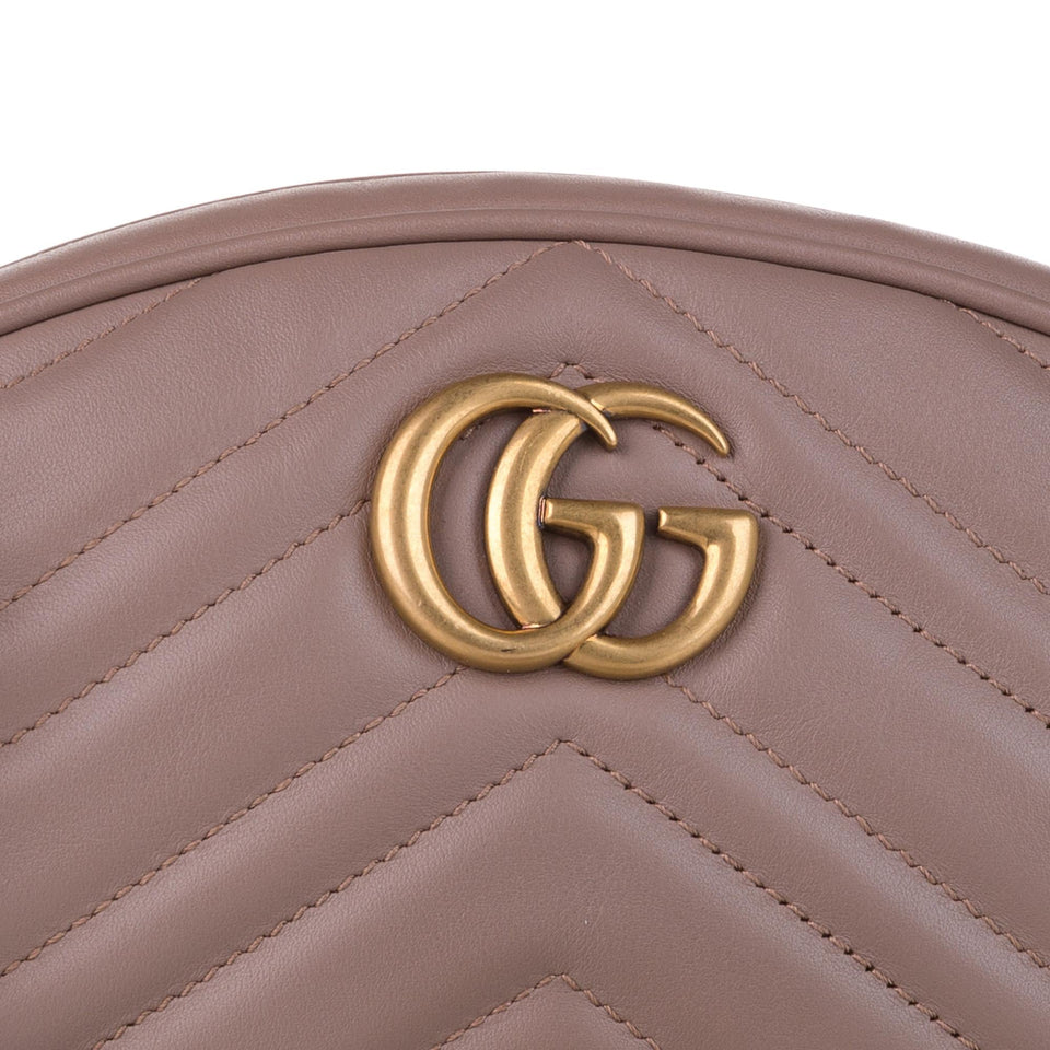Gucci GG Marmont Matelasse Leather Belt Bag (SHG-pWmlJw)