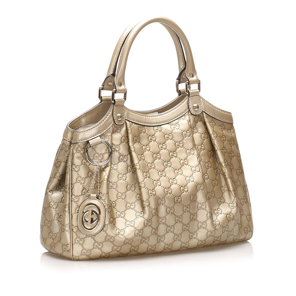Gucci Guccissima Sukey Leather Tote Bag (SHG-11408)