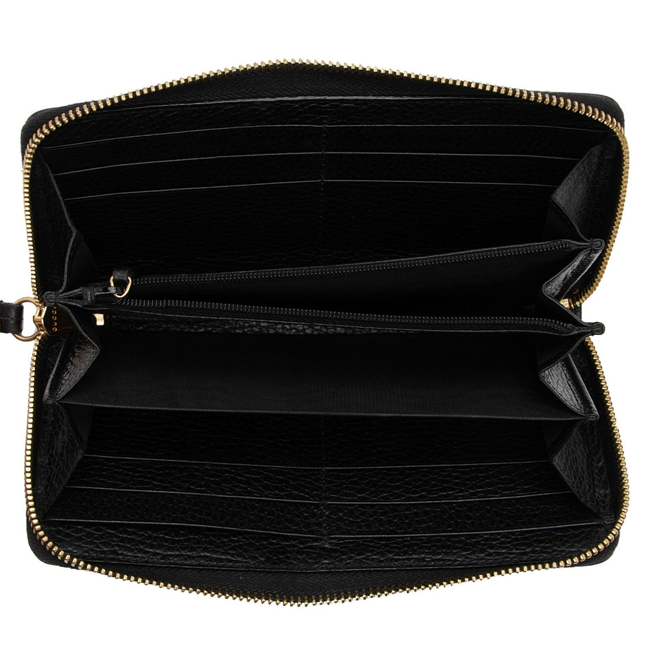 Gucci Leather GG Marmont Zip Around Wallet (SHF-POjOPf)
