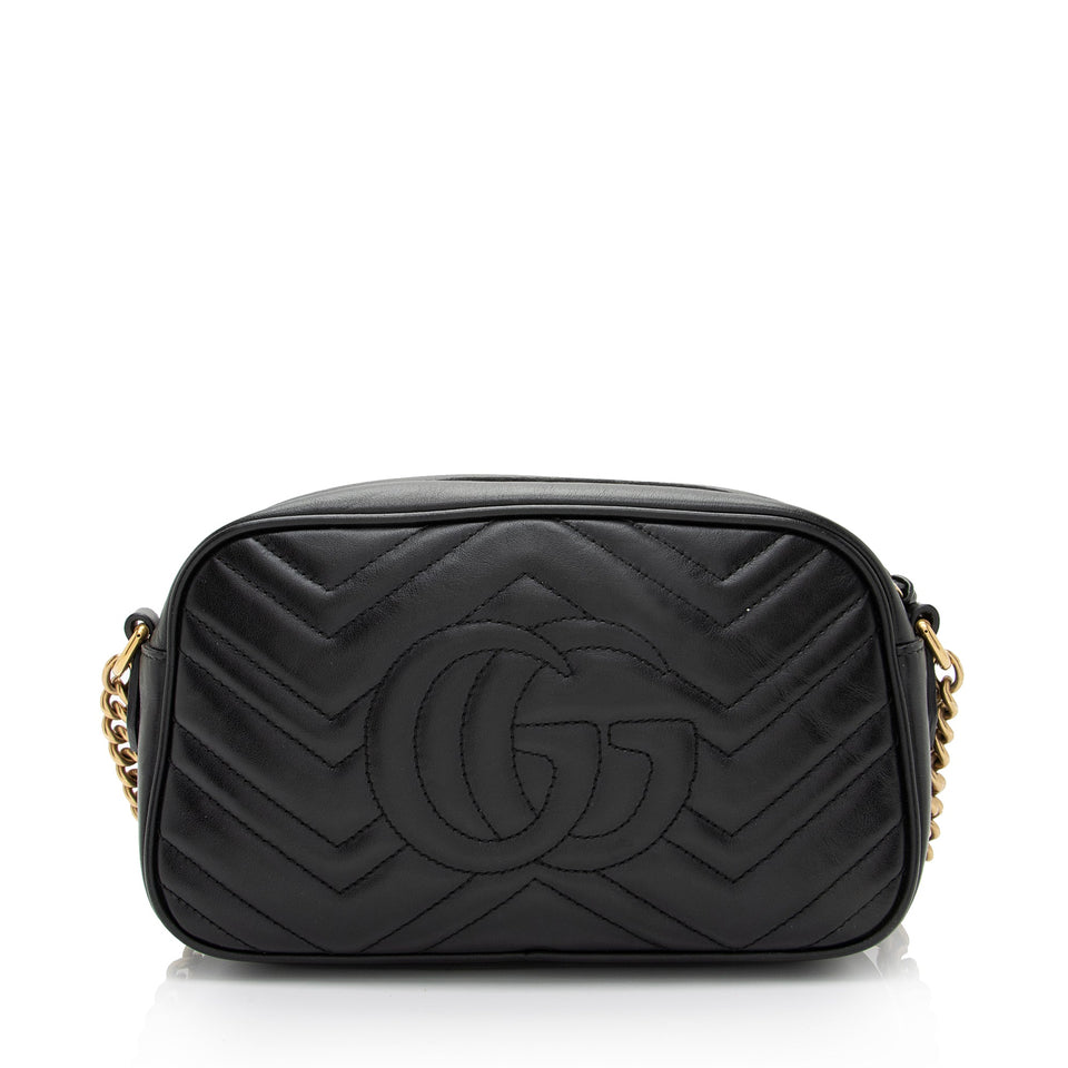 Gucci Matelasse Leather GG Marmont Small Shoulder Bag (SHF-Abtg9L)