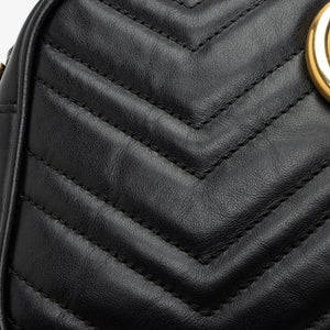 Gucci Matelasse Leather GG Marmont Small Shoulder Bag (SHF-Abtg9L)