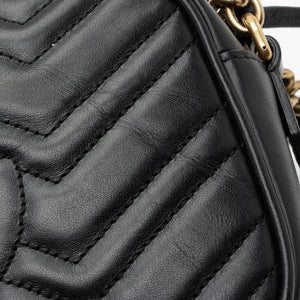 Gucci Matelasse Leather GG Marmont Small Shoulder Bag (SHF-Abtg9L)