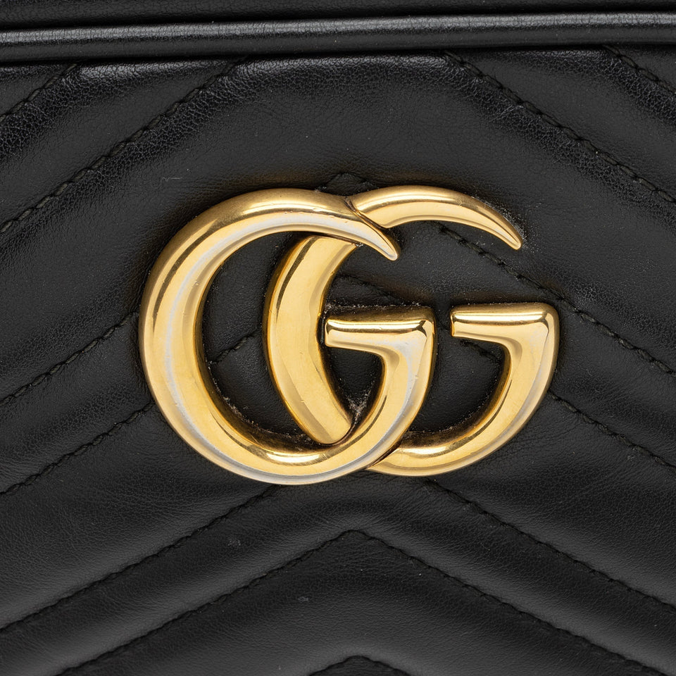 Gucci Matelasse Leather GG Marmont Small Shoulder Bag (SHF-Abtg9L)