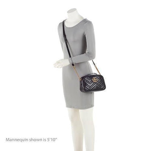 Gucci Matelasse Leather GG Marmont Small Shoulder Bag (SHF-Abtg9L)