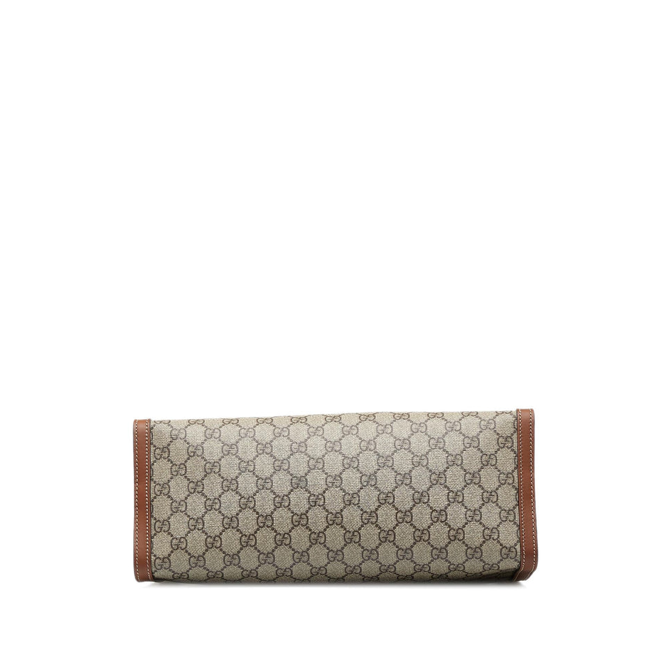 Gucci Medium GG Supreme Padlock Tote Bag (SHG-OWy58p)