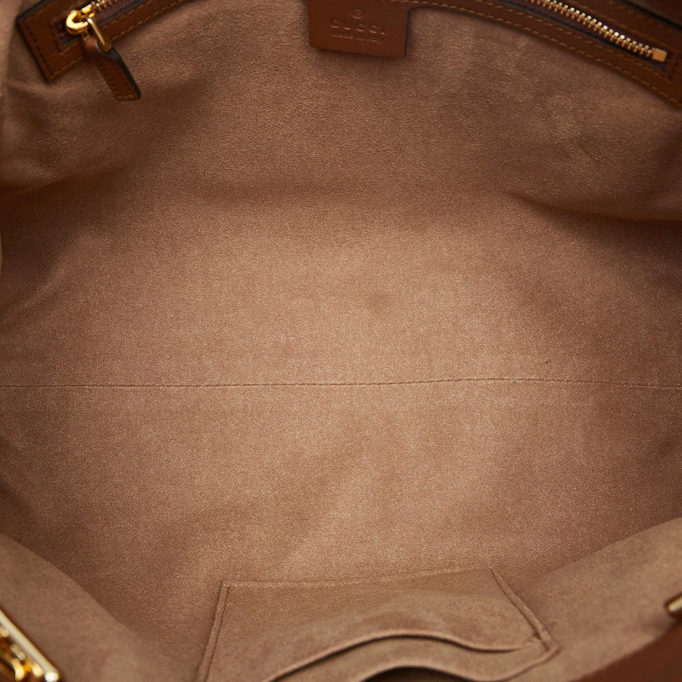 Gucci Medium GG Supreme Padlock Tote Bag (SHG-OWy58p)