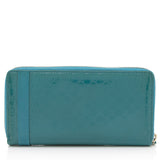 Gucci Microguccissima Patent Leather Nice Zip Around Wallet (SHF-as5XBr)