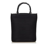 Gucci Vintage Quilted Nylon Bamboo Tote
