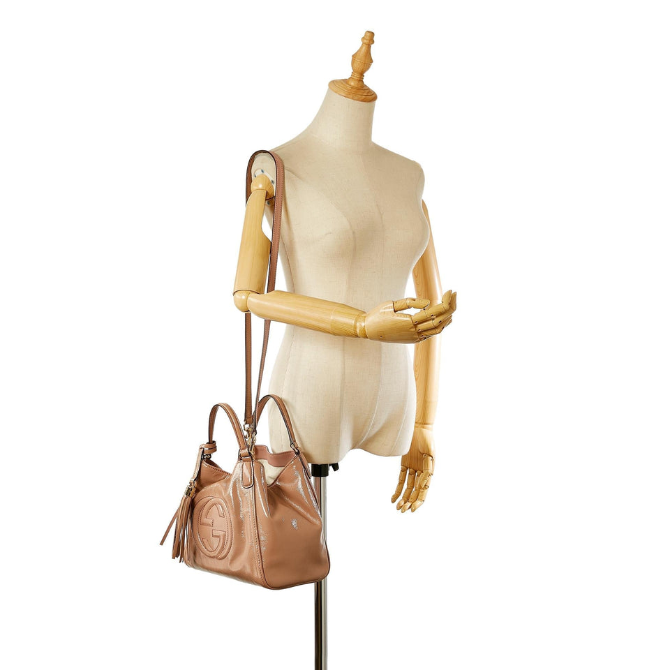 Gucci Soho Patent Leather Satchel (SHG-31946)
