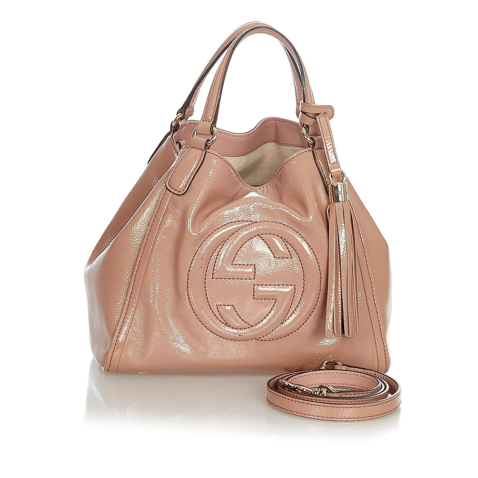 Gucci Soho Patent Leather Satchel (SHG-31946)