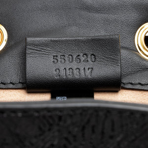Gucci Suede Patent Leather Ophidia Mini Bucket Bag (SHF-22971)