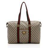 Gucci Vintage GG Plus Web Travel Tote (SHF-12208)