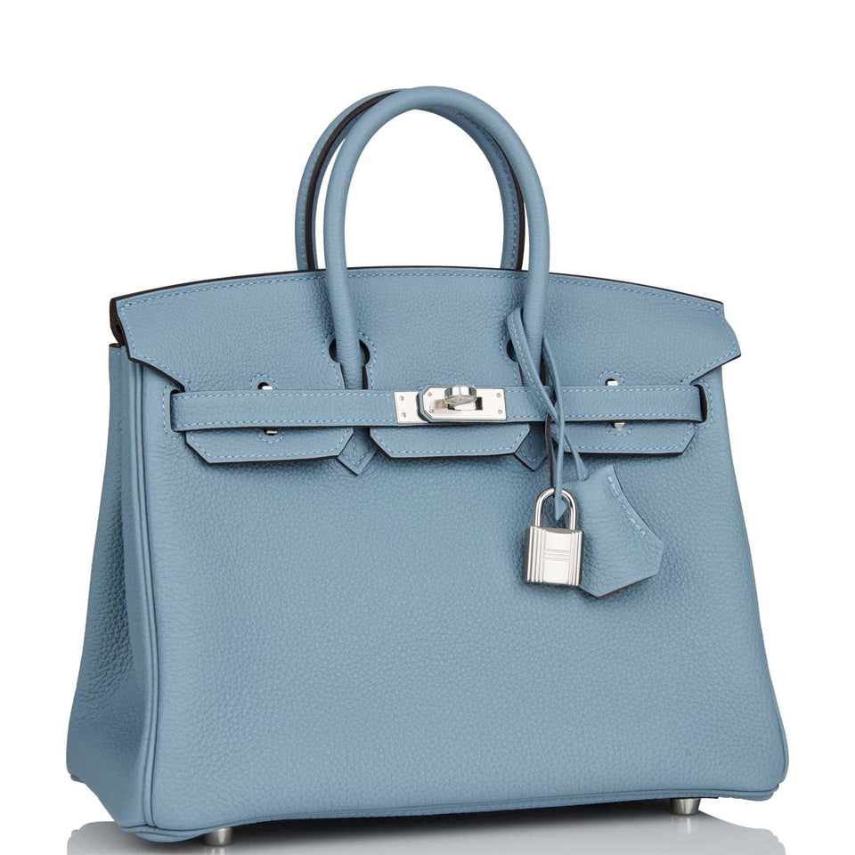 Hermes Birkin 25 Bleu Lin Verso Togo Palladium Hardware - Deposit 2 LH