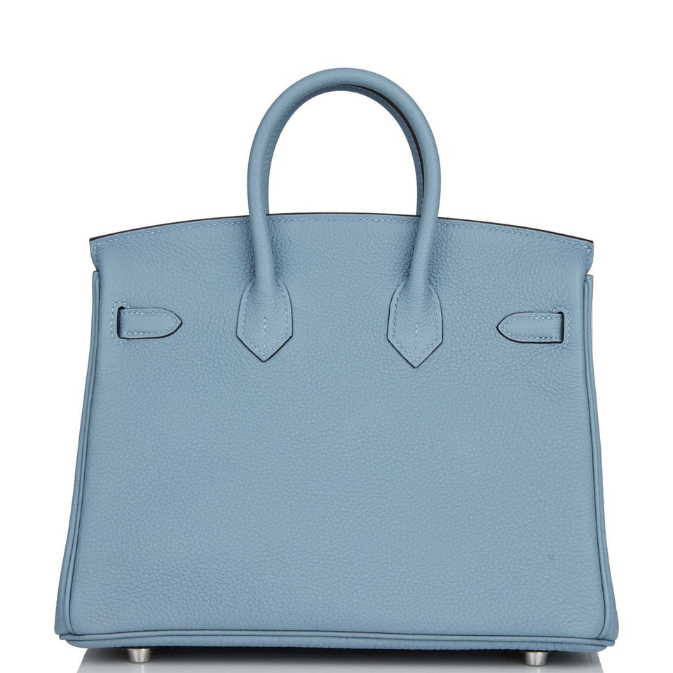 Hermes Birkin 25 Bleu Lin Verso Togo Palladium Hardware - Deposit 2 LH
