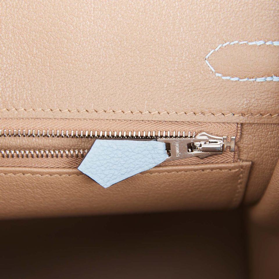 Hermes Birkin 25 Bleu Lin Verso Togo Palladium Hardware - Deposit 2 LH