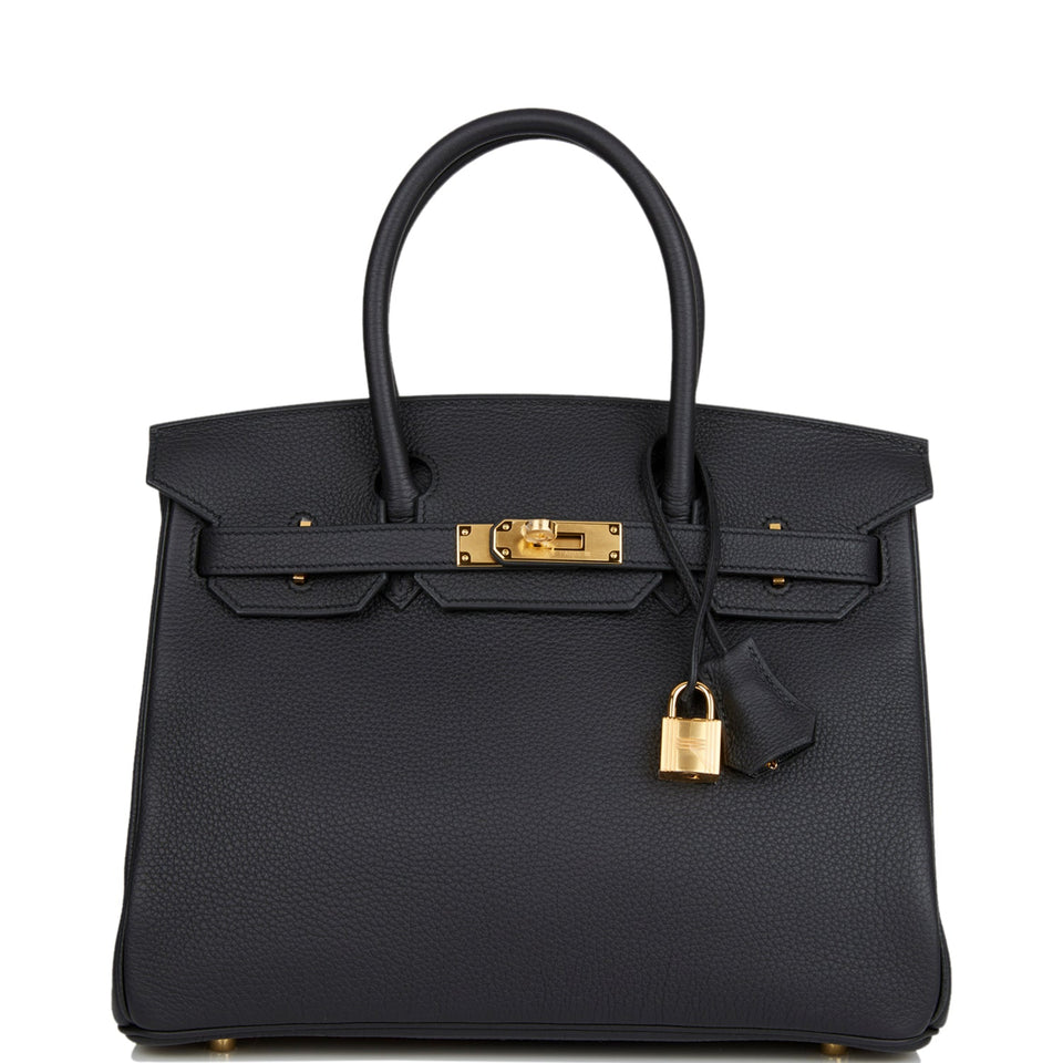 Hermes Birkin 30 Black Togo Gold Hardware