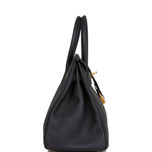 Hermes Birkin 30 Black Togo Gold Hardware