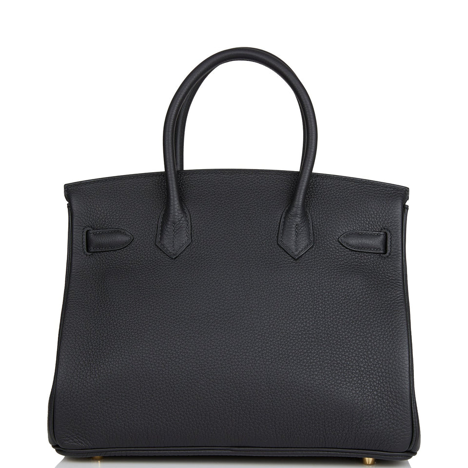Hermes Birkin 30 Black Togo Gold Hardware