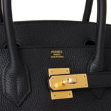 Hermes Birkin 30 Black Togo Gold Hardware