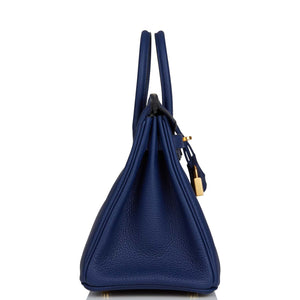 Hermes Birkin 25 Bleu Saphir Togo Gold Hardware