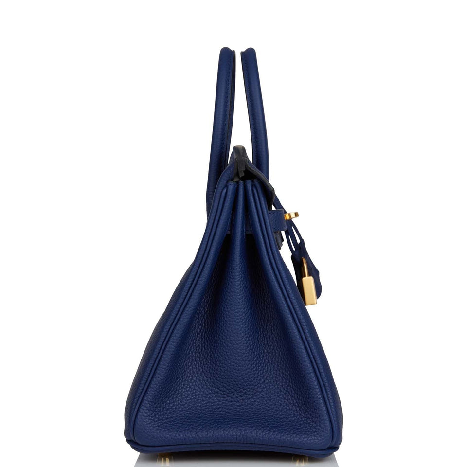 Hermes Birkin 25 Bleu Saphir Togo Gold Hardware