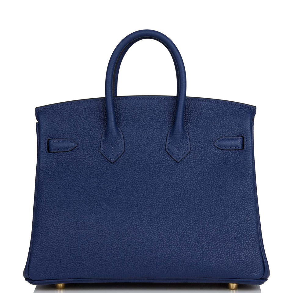 Hermes Birkin 25 Bleu Saphir Togo Gold Hardware