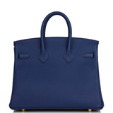 Hermes Birkin 25 Bleu Saphir Togo Gold Hardware