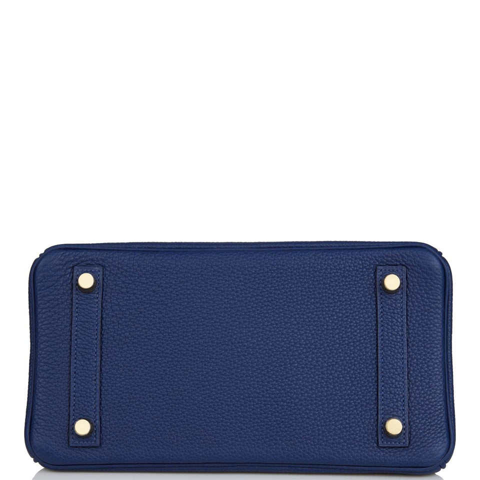 Hermes Birkin 25 Bleu Saphir Togo Gold Hardware