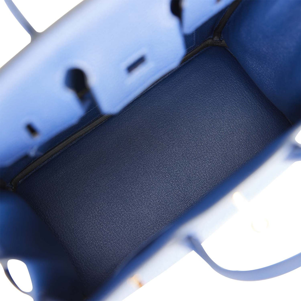 Hermes Birkin 25 Bleu Saphir Togo Gold Hardware