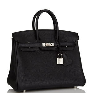 Hermes Birkin 25 Black Togo Palladium Hardware