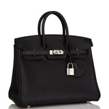 Hermes Birkin 25 Black Togo Palladium Hardware