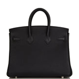 Hermes Birkin 25 Black Togo Palladium Hardware