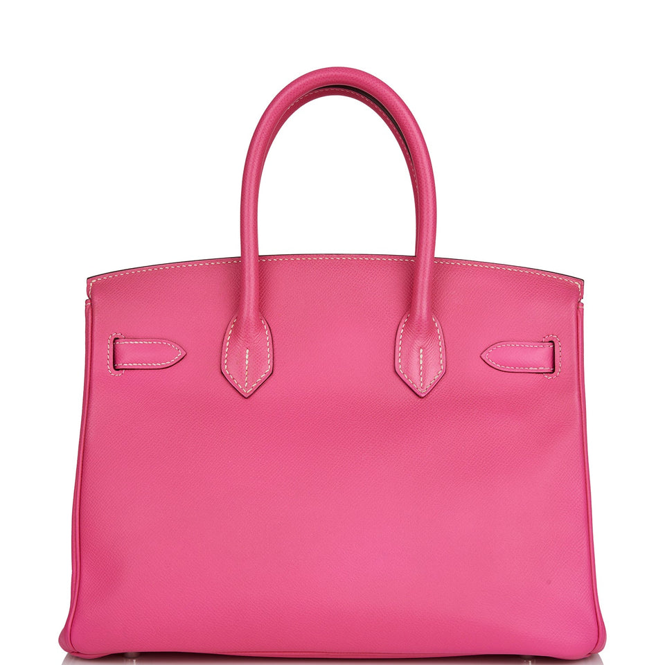 Hermes Birkin 30 Rose Tyrien Candy Epsom Palladium Hardware