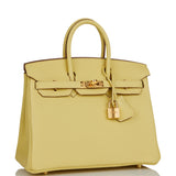 Hermes Birkin 25 Jaune Poussin Togo Gold Hardware