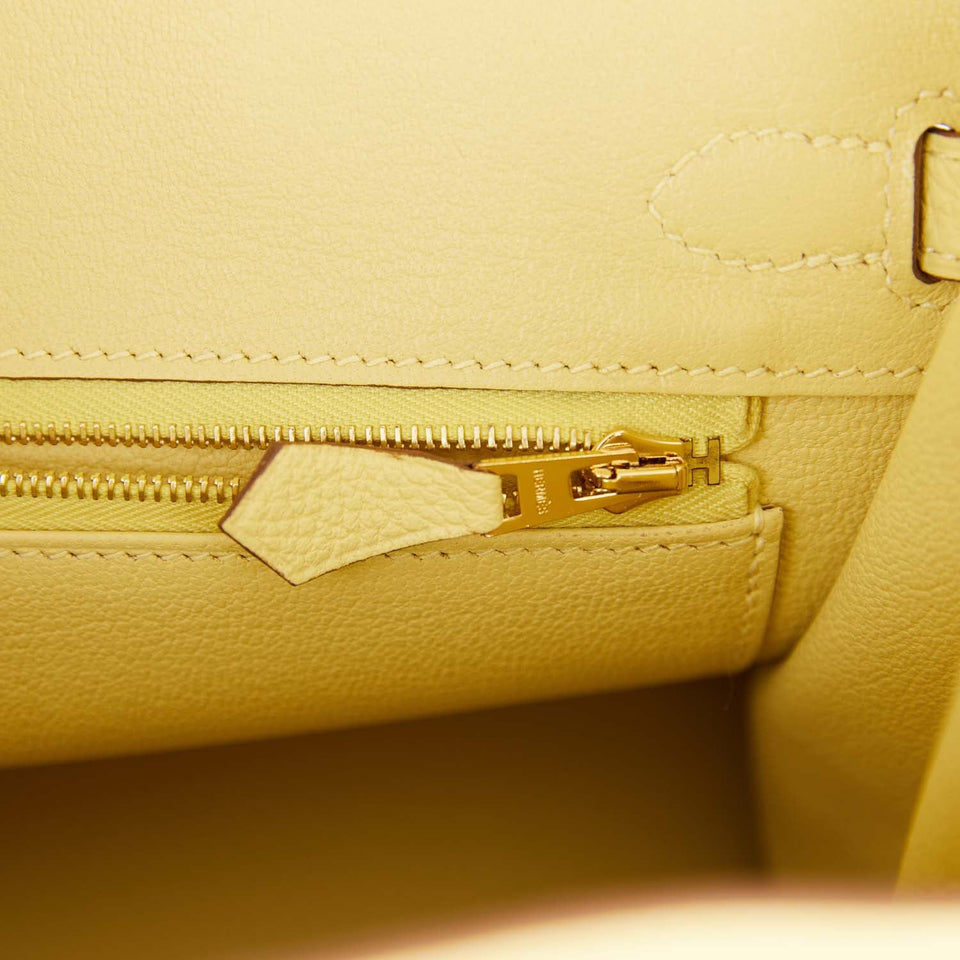 Hermes Birkin 25 Jaune Poussin Togo Gold Hardware