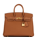 Hermes Birkin 25 Gold Togo Gold Hardware