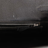Hermes Birkin 35 Black Shiny Porosus Crocodile Palladium Hardware