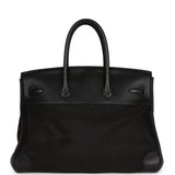 Hermes Birkin 35 Black Crinoline and Clemence Palladium Hardware