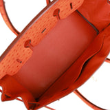 Hermes Birkin 35 Tangerine Ostrich Gold Hardware