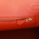 Hermes Birkin 35 Tangerine Ostrich Gold Hardware