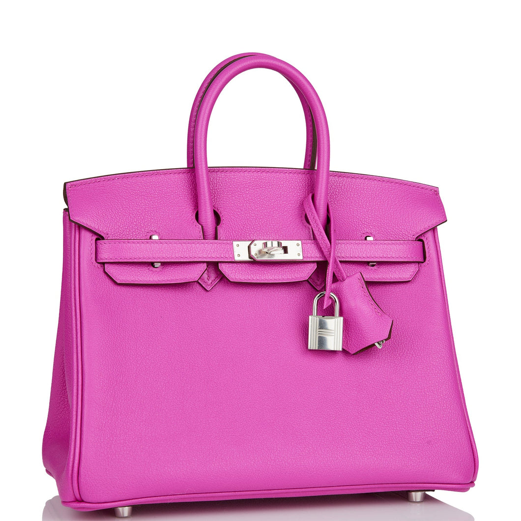 Hermes Birkin 25 Magnolia Verso Novillo Palladium Hardware