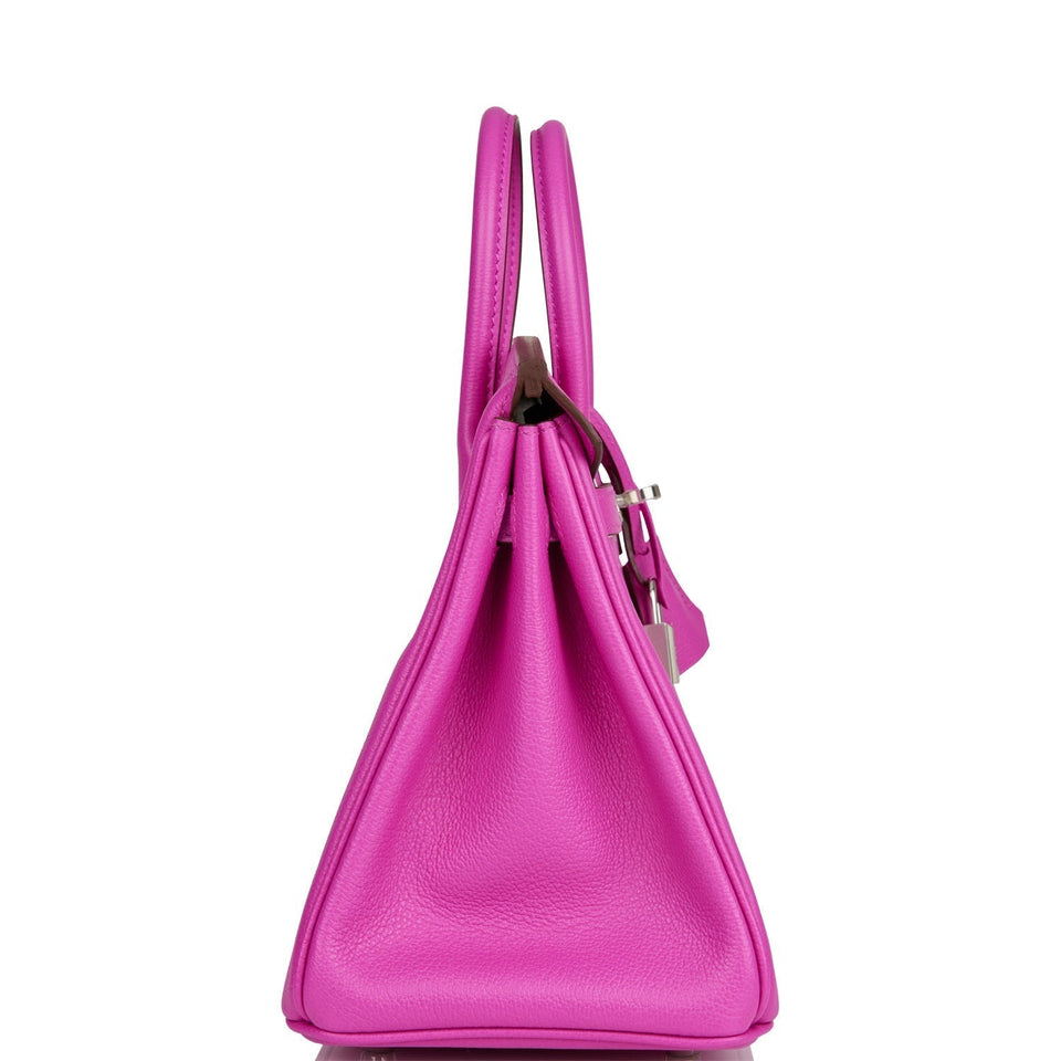 Hermes Birkin 25 Magnolia Verso Novillo Palladium Hardware