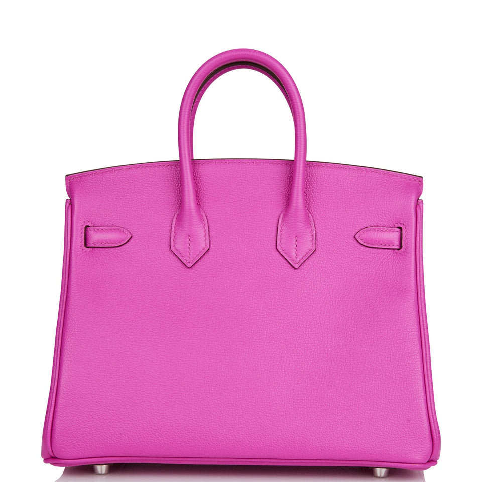 Hermes Birkin 25 Magnolia Verso Novillo Palladium Hardware