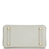 Hermes Birkin 25 Gris Perle Ostrich Gold Hardware