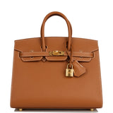 Hermes Birkin Sellier 25 Gold Epsom Gold Hardware