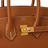 Hermes Birkin Sellier 25 Gold Epsom Gold Hardware