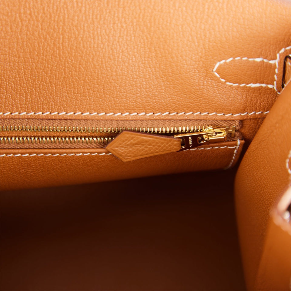 Hermes Birkin Sellier 25 Gold Epsom Gold Hardware
