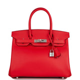Hermes Birkin 30 Rouge de Coeur Epsom Palladium Hardware