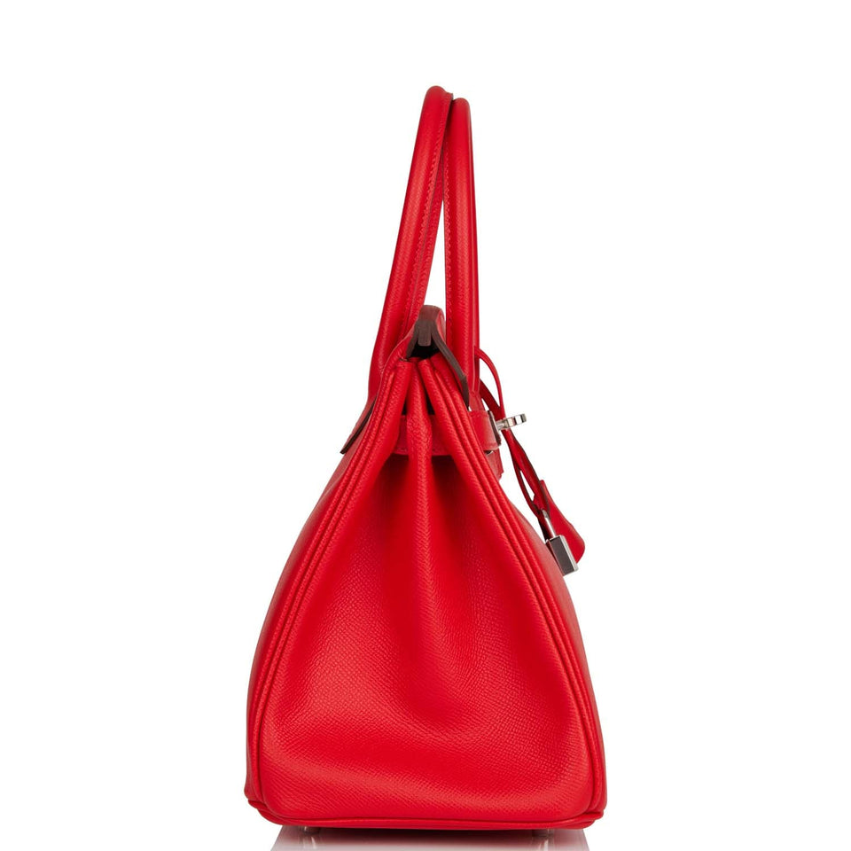 Hermes Birkin 30 Rouge de Coeur Epsom Palladium Hardware